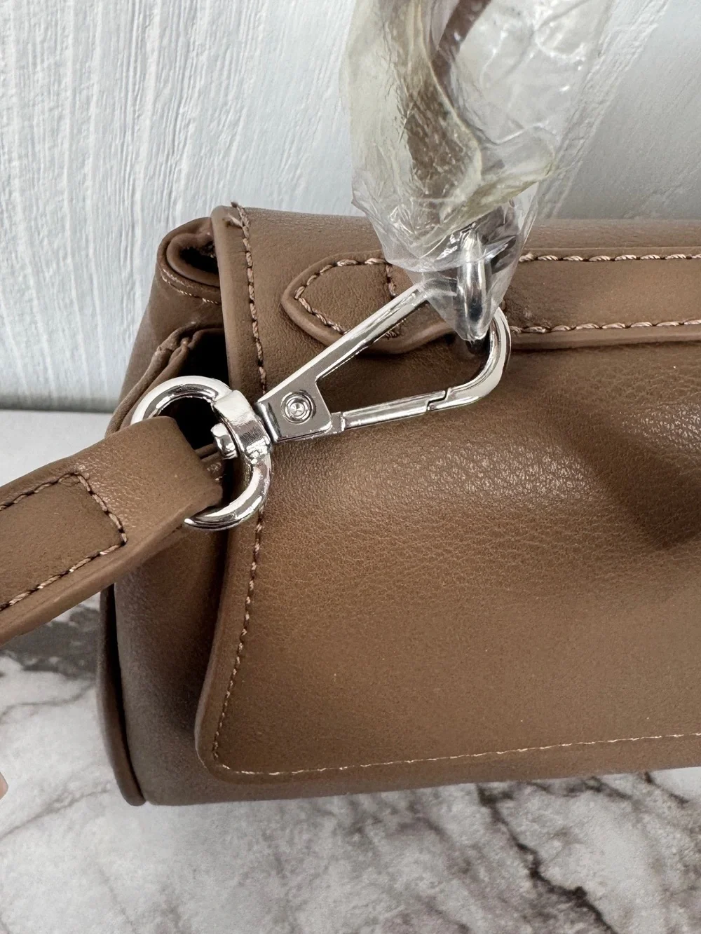 Walter Baker Tan Top-Handle Satchel with Turn-Lock | Cedar